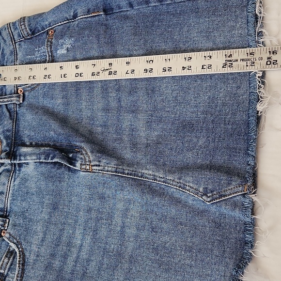 Wild Fable Denim Mini Skirt Sz: 6 Distressed 5 pocket Summer Festival Concert - Picture 14 of 14